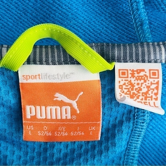 PUMA Dry Cell men’s hoodie jacket long sleeves zip  2 pockets blue green size L - Picture 12 of 16